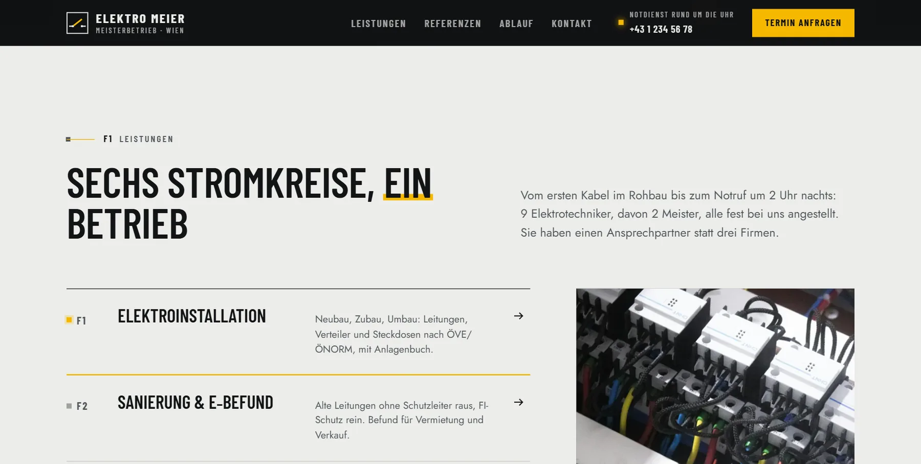 Elektro Meier, Leistungsliste
