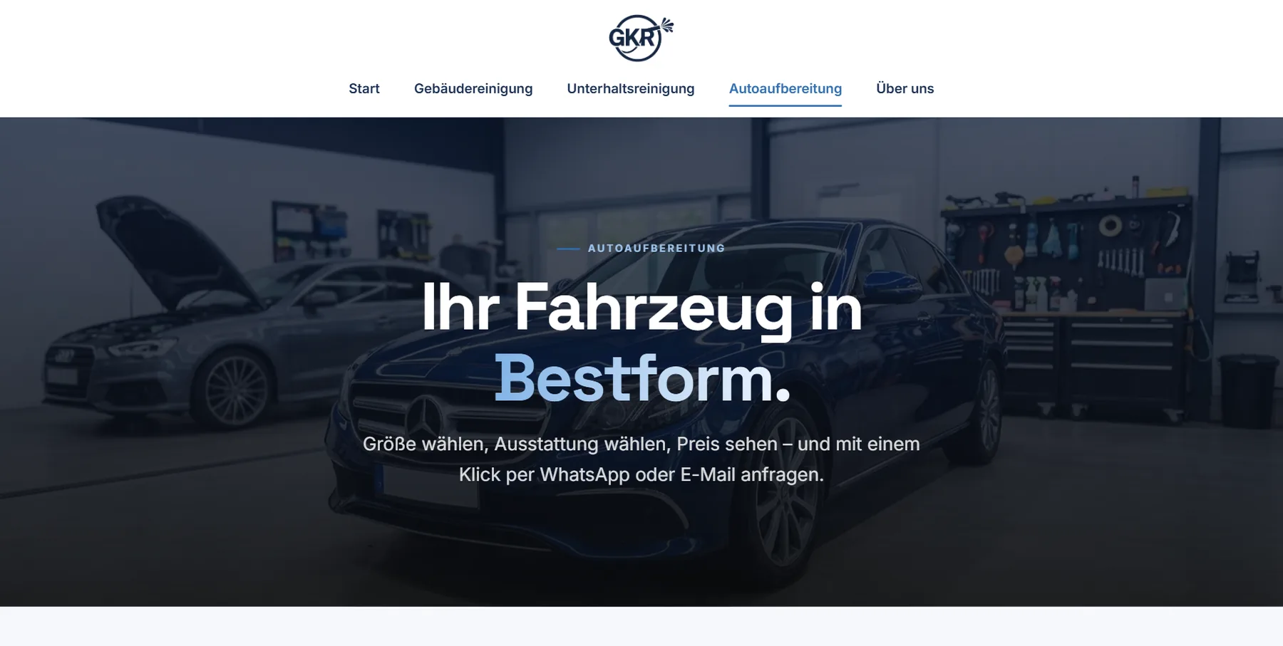 GKR Gebäudereinigung, Autoaufbereitung mit Paketpreisen