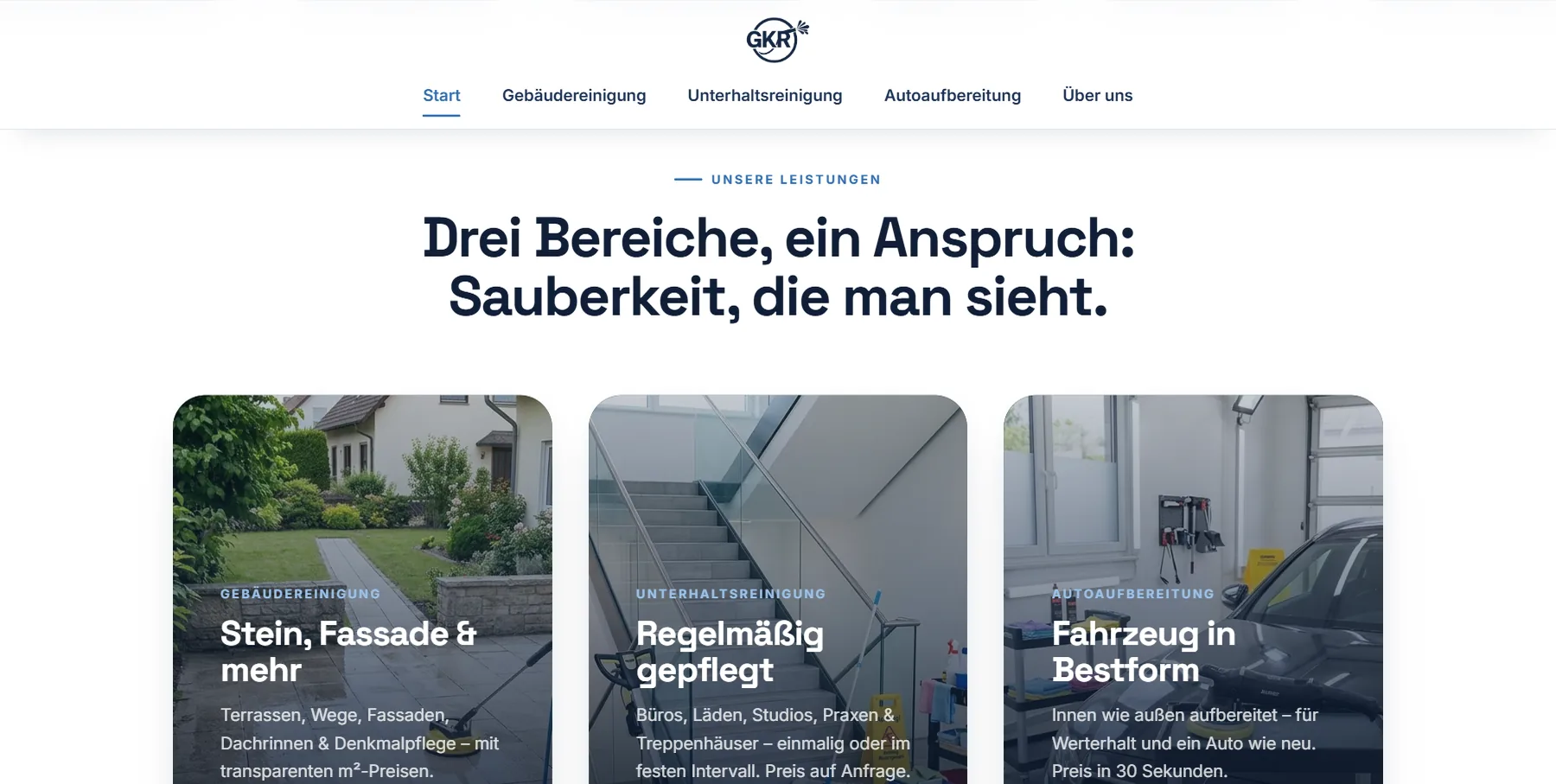 GKR Gebäudereinigung, Leistungsbereiche