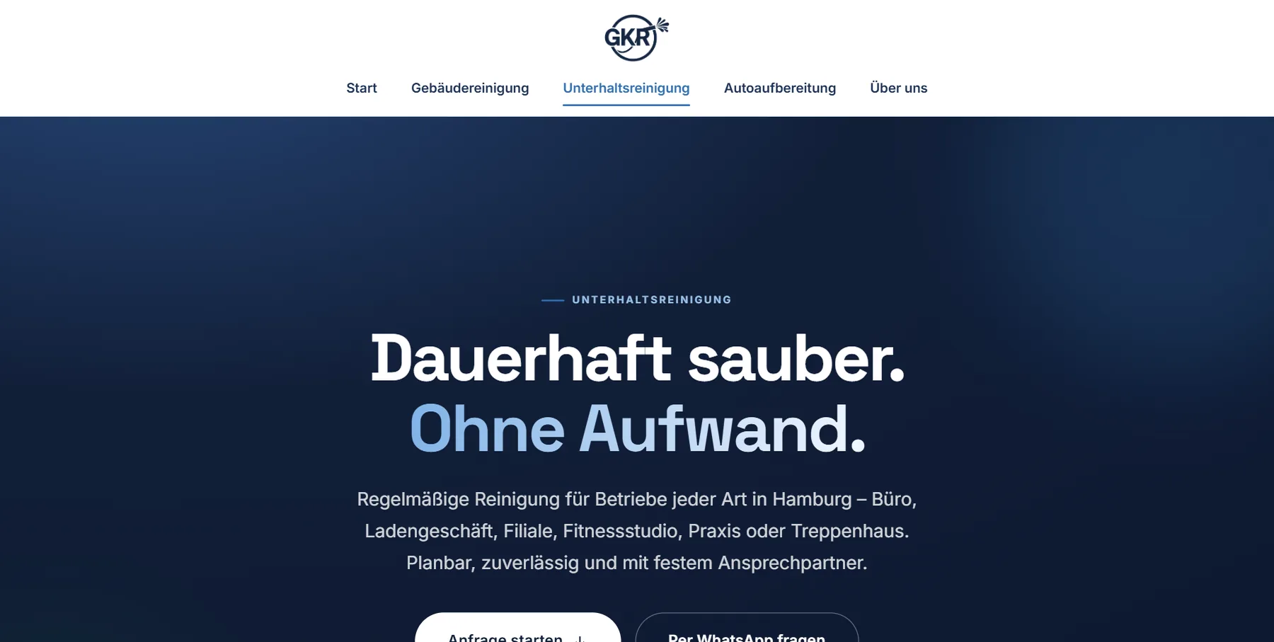 GKR Gebäudereinigung, Unterhaltsreinigung